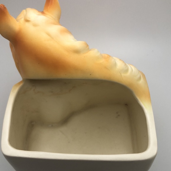 Vintage Equestrian Napco Porcelain Horse And Pawn Planter 5.25"H. Made in Japan - Picture 6 of 11